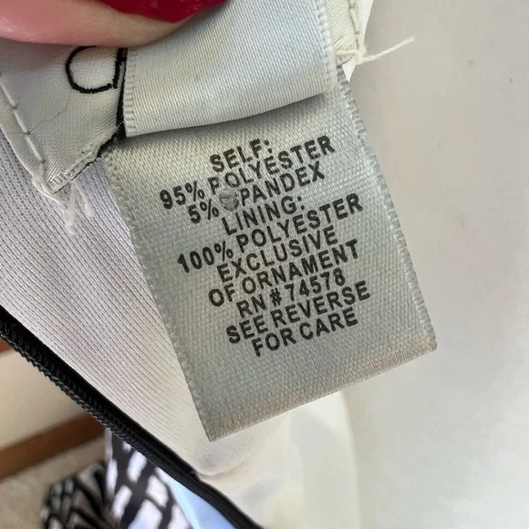 Cache Black 🖤 White Animal zebra 🦓 Botanical Rhinestone Brooch Mermaid Dress - Picture 14 of 15